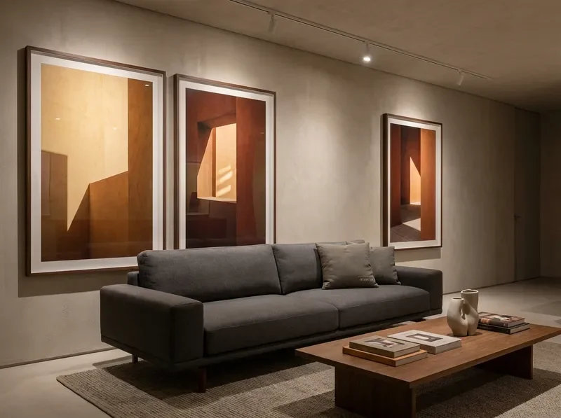 Residential abstract photography installation