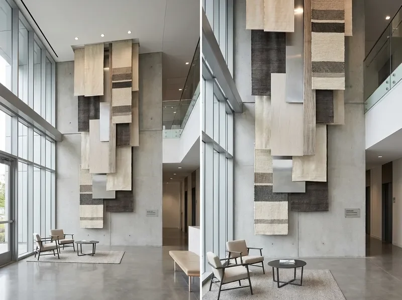 Commercial office art installation