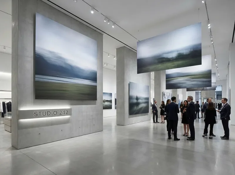 Retail commercial space art installation