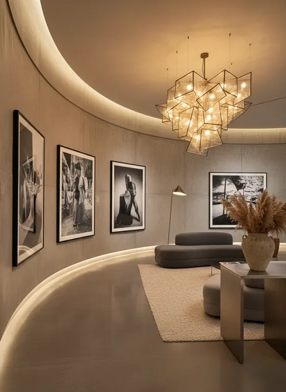 Studio 242 custom art installation in refined interior space